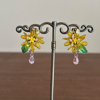 菜の花イヤリング