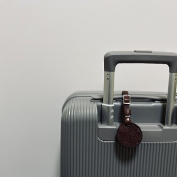 姫路レザーAirTagケース◆焦げ茶　コインケース　キーホルダー　小物入れ　バックチャーム　小銭入れ　エアタグケース