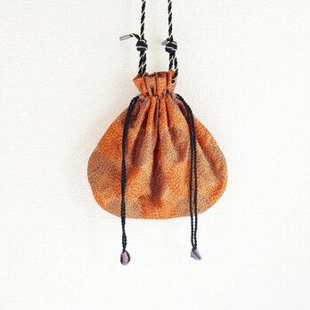 indian kantha embroidery bag 2way -A- / インドカンタ刺繍 巾着バッグ