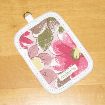 パスケース★花柄（ピンク）