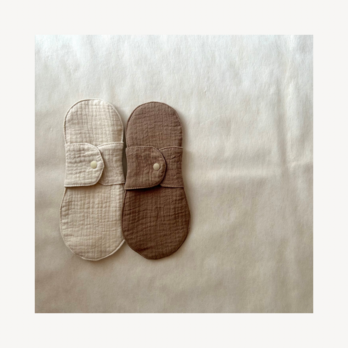 たてなが布ナプキン2枚セット | カフェオレとミルク