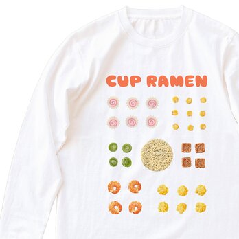 『カップラーメン』 長袖Tシャツ　男女兼用　ロンT　カラーバリエーション　送料無料