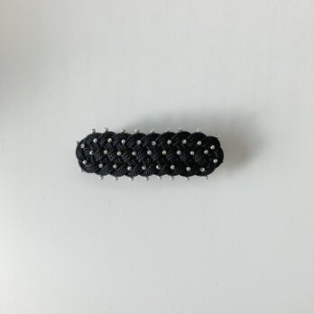 《Cord 10 barrette 【dot】》black 黒 組紐 バレッタ