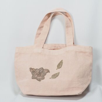 ハーブ染めのミニトート☆アカネ染め