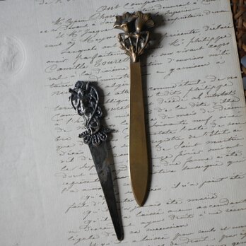 フラワー　レターオープナー　フランスアンティーク　アンティークのある暮らし