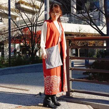 KIMONO！着物リメイクのサコッシュ（01693）