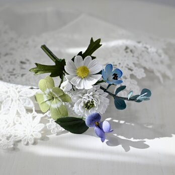 布花　野の花達のブーケコサージュ。入学式、卒業式、ハレの日に。