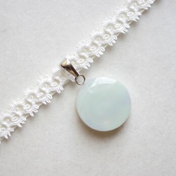 【受注製作】レジンアート　ラウンドモチーフとタティングレースとサテンリボンのチョーカー〈甘やかな静寂〉