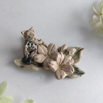 桜　ねこ　【花といっしょ】