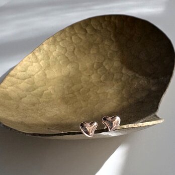 スキンジュエリー女性人気♡選べるK18PG/YG 付けっぱなし小粒ぷっくりハート毎日付けたいピアスバレンタイン