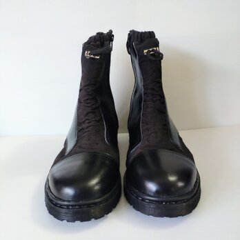 ★26新作本革ブーツ★本革ロングブーツ★ハンドメイド★サイズ調整無料★24.5㎝から29cm製作★ブラック★