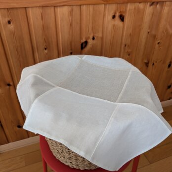 お試しワンサイズ♥️コットンリネン♥️綿麻♥️やわらか天然素材♥️目隠し♥️ランダムパッチ★45×45★