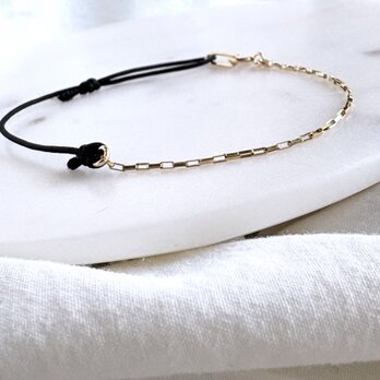 azalea 14kgf×ナイロンコード ブレスレット ノアール 黒