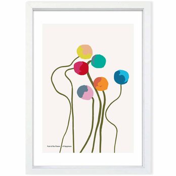 しあわせのつぼみ　花　送料無料 　あらゆるお部屋のポスター　イラスト　アートポスター　アート/sei検索新着順　3948