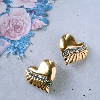 《Avon》 “Spakle Heart” エイボン ヴィンテージイヤリング