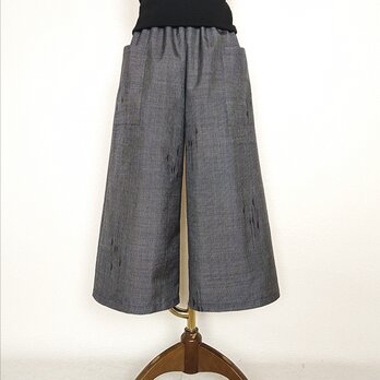 大島紬リメイク＊ガウチョパンツ
