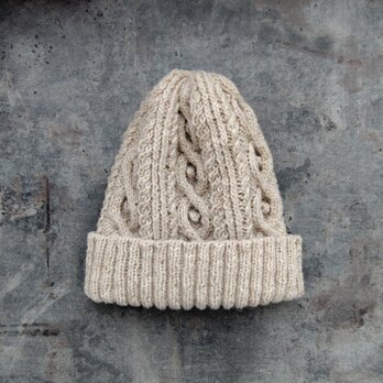 Hand-knitted Cuffed Beanie / ⦿⦿⦿のコピー