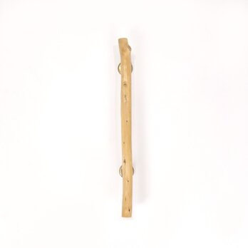 【温泉流木】斜め向くプチ枝分かれの細身流木ドアハンドル・手すり 木製 自然木 流木インテリア