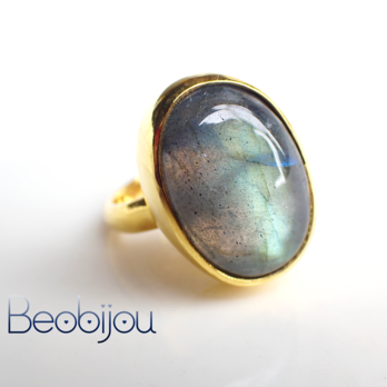 最新作★New★『Labradorite』の世界でひとつの天然石リング