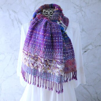 P様 お取り置き品・「銀河鉄道の夜」を読んで_3・手織りの読書感想文・手織りウールロングストール