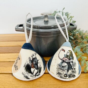 三角鍋つかみstaub　ストウブ　ホーロー　鍋つかみ　ミトン