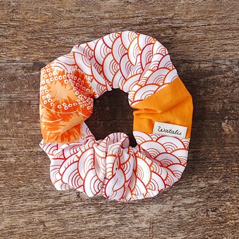 きものシュシュ　青海波文