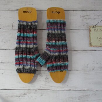 手編みハンドウォーマー  Opal  XLarge Polarwolf 9431