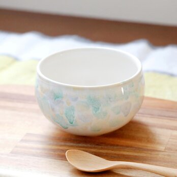 流れる色模様のボウル 初春の草原