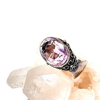 Lavender Amethyst Vintage Silver Ring