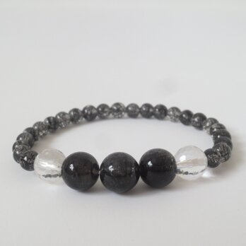 ブラックルチルクォーツ　ブレスレット
