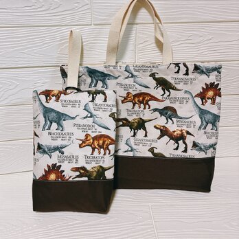 入園入学2点セット レッスンバッグ 上履き入れ 恐竜