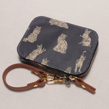 リバティプリント財布 　ミャオウ