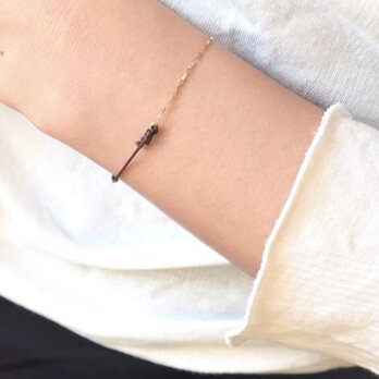 azalea  brun 14kgf×ナイロンコード ブレスレット　茶色