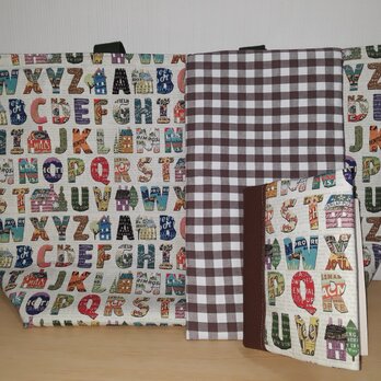 図書館用の 大きいトートバッグと お揃いのブックカバー by Book Party