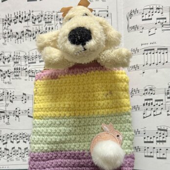 もふもふ うさぎさん 春色ポーチ