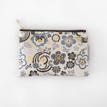 梅絵巻 ミニポーチ 金らん生地 着物 織物 和柄 （オープン記念SALE 20%OFF）