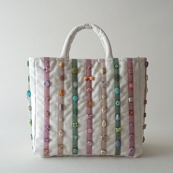 antique style beads&button bag