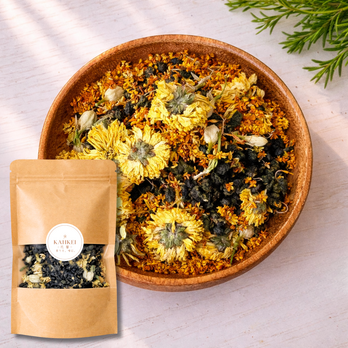 金木犀、百花の香｜金木犀×皇菊×烏龍茶の花茶｜華やかな香りの余韻｜茶葉カスタム対応｜KAHKEI 花馨