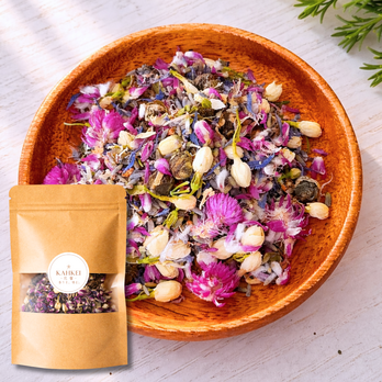 宵に咲く｜ラベンダー×ジャスミン茶の花茶｜宵にひらくやさしい香り｜茶葉カスタム対応｜KAHKEI 花馨