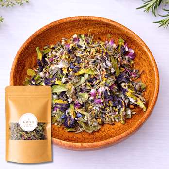 宵清｜ラベンダー×バタフライピーの花茶｜カフェインフリー｜澄んだ夜に寄り添う一杯｜茶葉カスタム対応｜KAHKEI 花馨