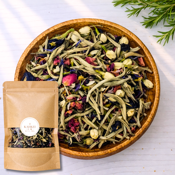 凍星｜冬季限定｜ミント×バタフライピー×白茶の花茶｜澄んだ冬夜に寄り添う一杯｜KAHKEI 花馨