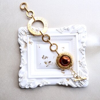 【Clementine Couture 】アンバー×ゴールド ブレスレット ＊Vintage Amber Bracelet