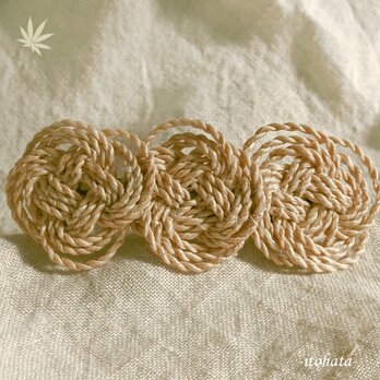 精麻あわじ結びバレッタ［66］