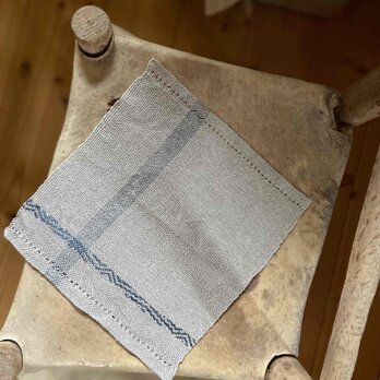 手織りリネンハンカチ　ナチュラル