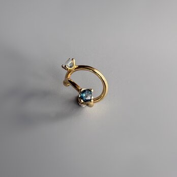 選べる 2粒 天然石 イヤーカフ