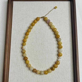 Luz オブシディアン ネックレス｜天然石×淡水パール｜お守りジュエリー　北欧のコピー