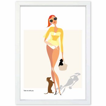 避暑地　犬　送料無料 　あらゆるお部屋のポスター　イラスト　ポスター　アートポスター　アート/sei検索新着順　3955