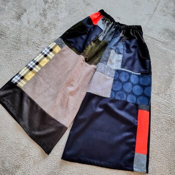 ウールパッチワークガウチョパンツ2