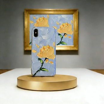 デコデン デコ電 手描き油絵スマホケース｜抽象アート・立体質感・iPhone galaxy 全機種対応のコピーのコピー