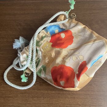 金平糖　帯リメイクショルダーバッグ